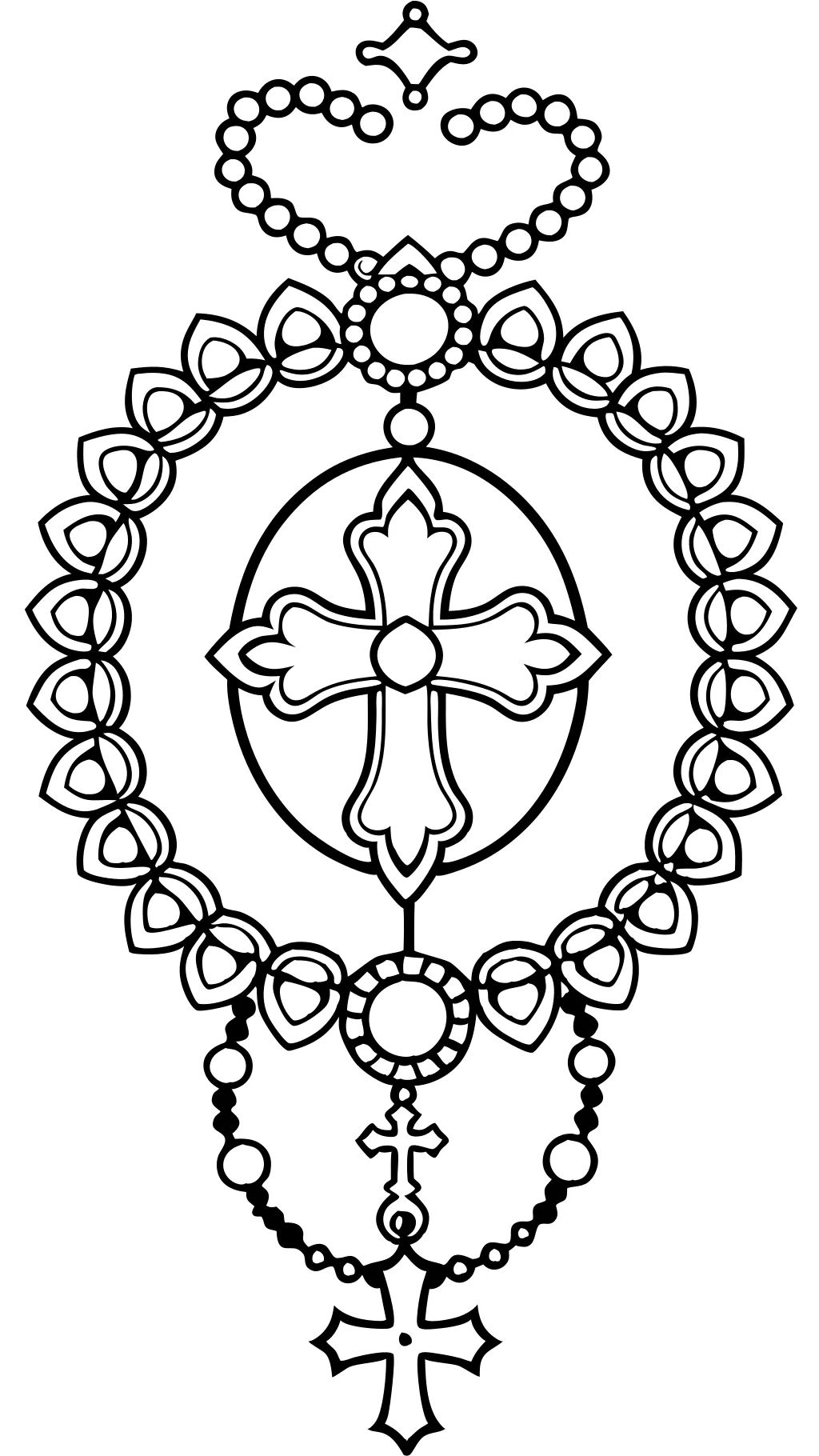 rosary coloring pages